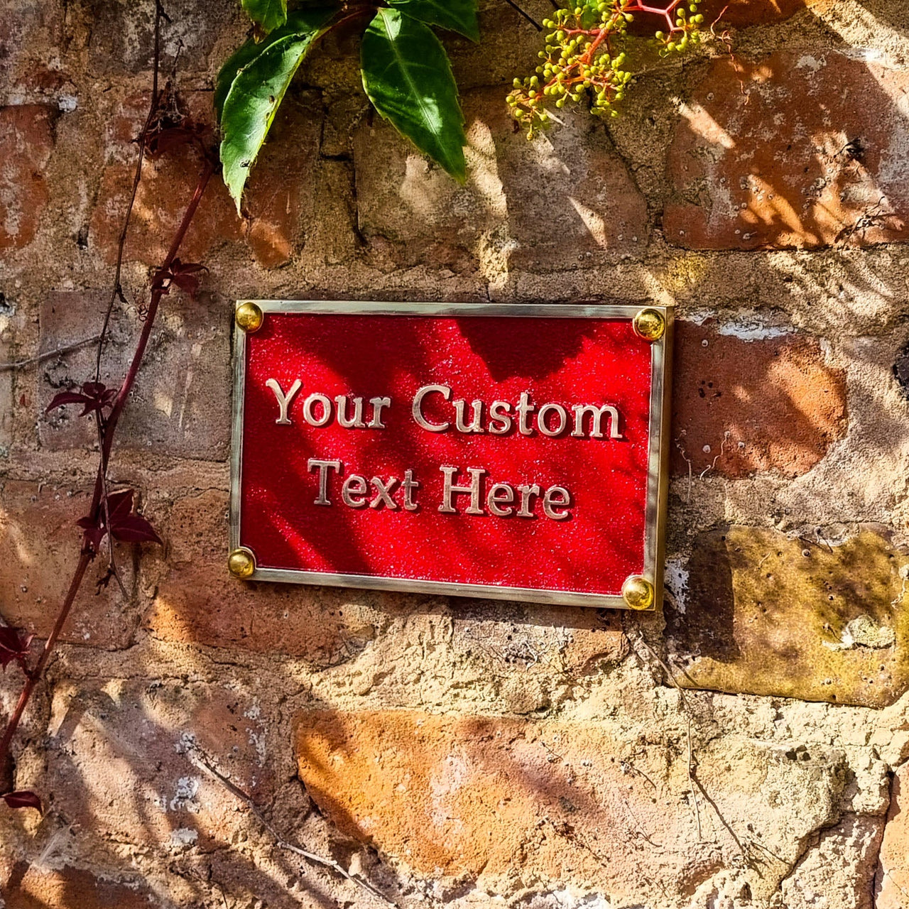 Medium Custom Plaque Rectangular Sign 7.5