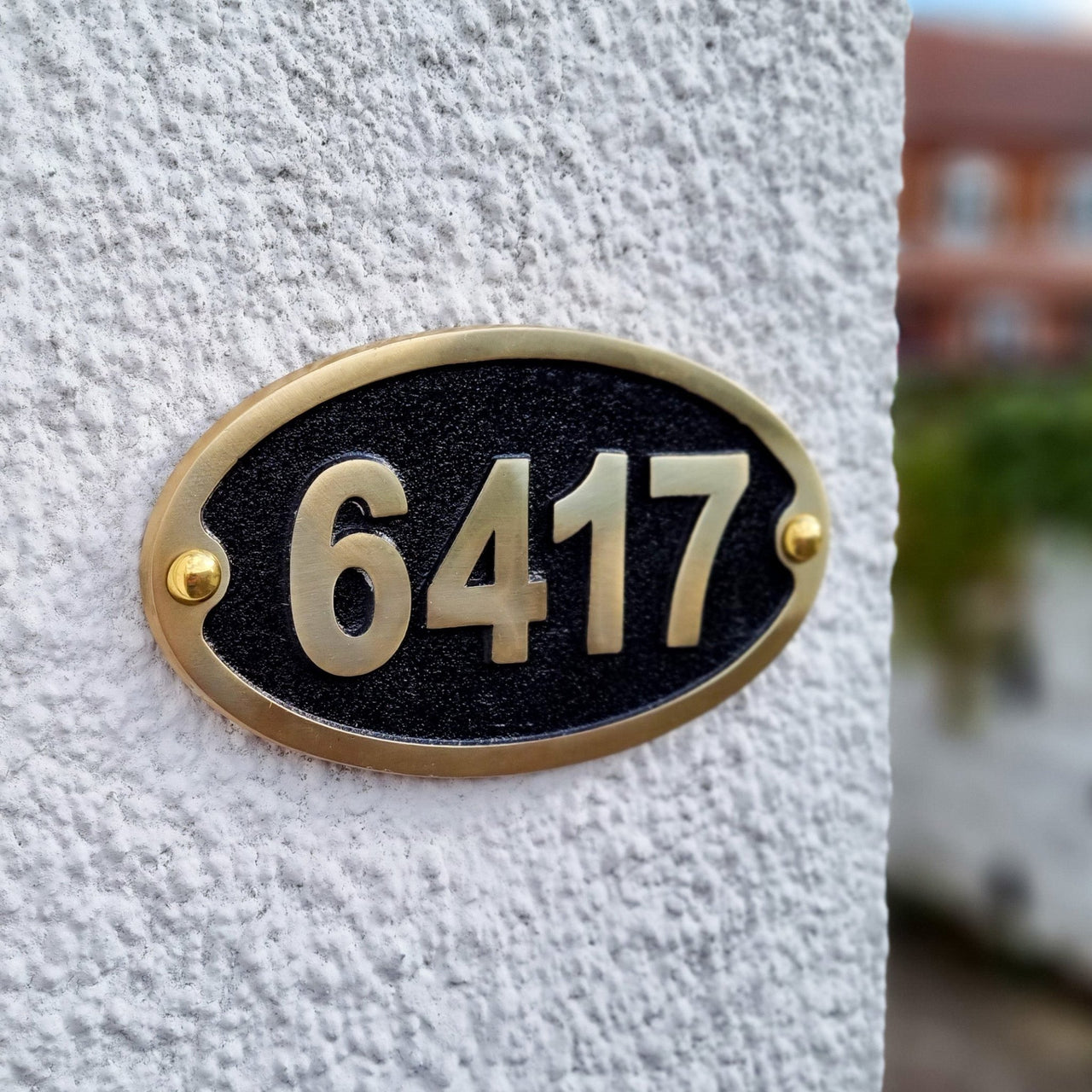Medium Oval Traditional House Number Sign - The Metal Foundry