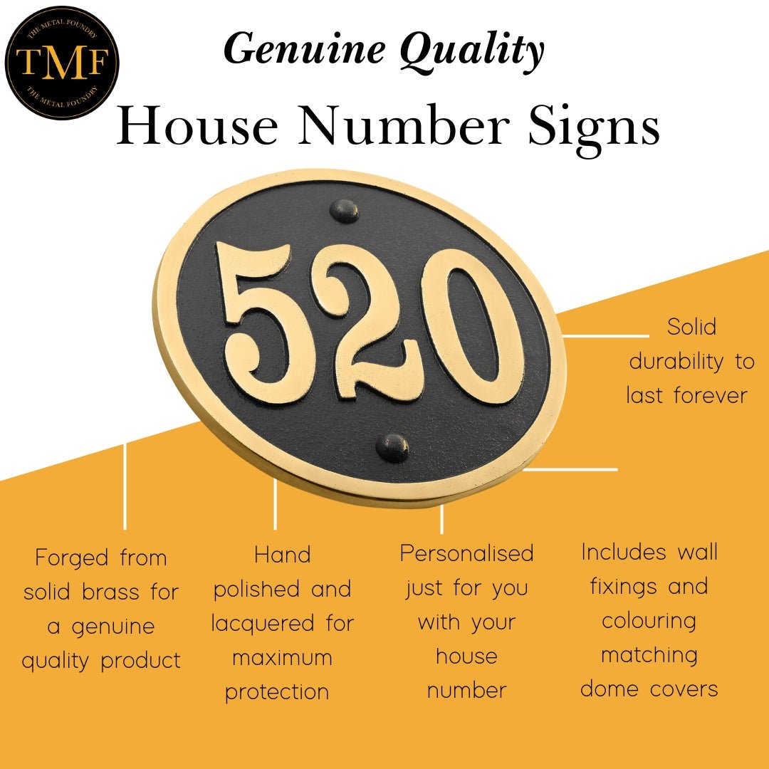 Medium Round Modern Style House Number Sign - The Metal Foundry