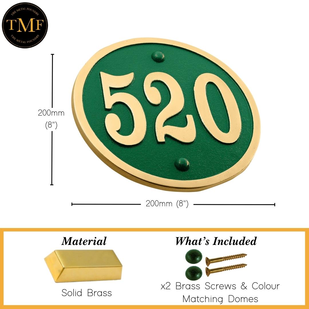 Medium Round Modern Style House Number Sign - The Metal Foundry