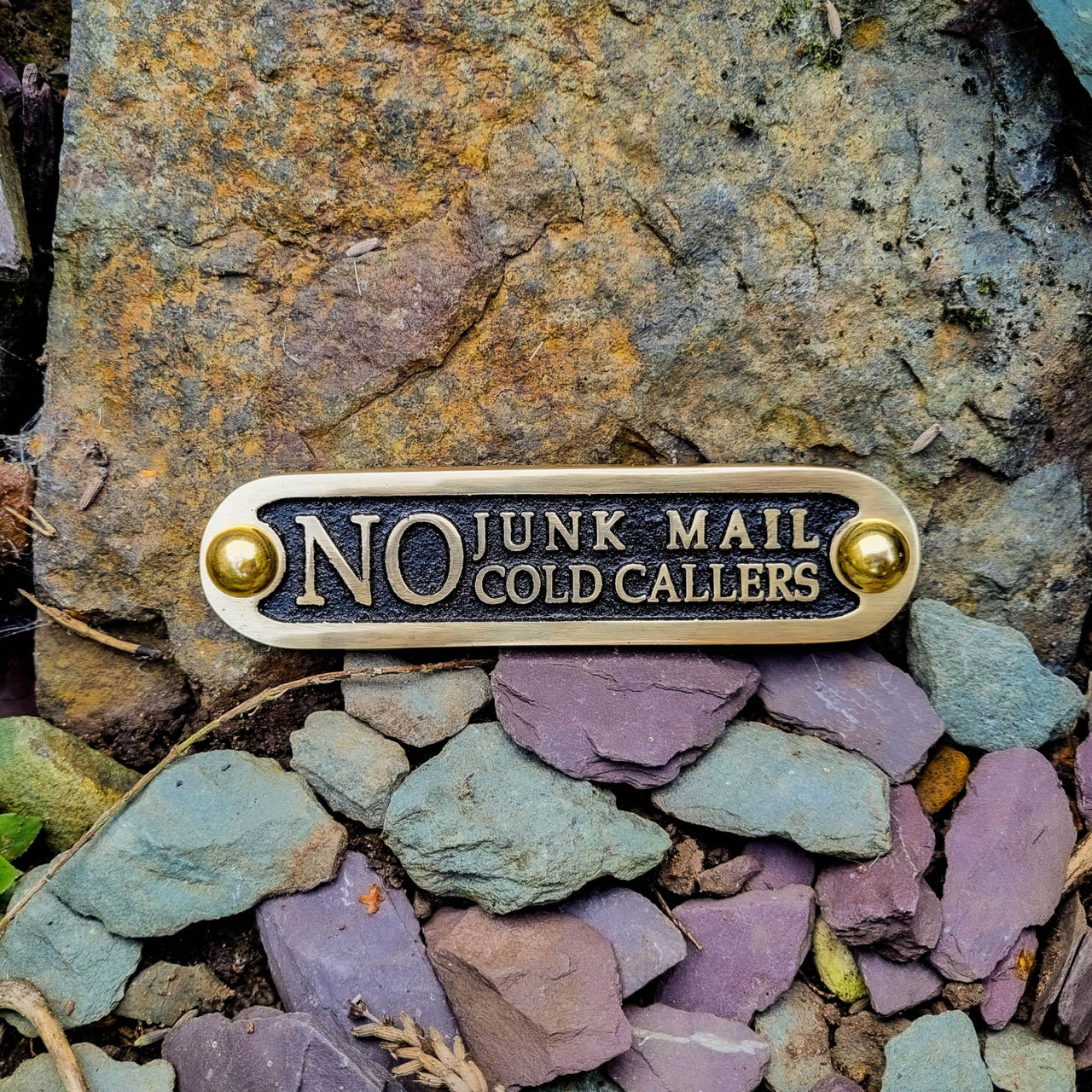 'No Junk Mail, No Cold Callers' Door Sign - The Metal Foundry