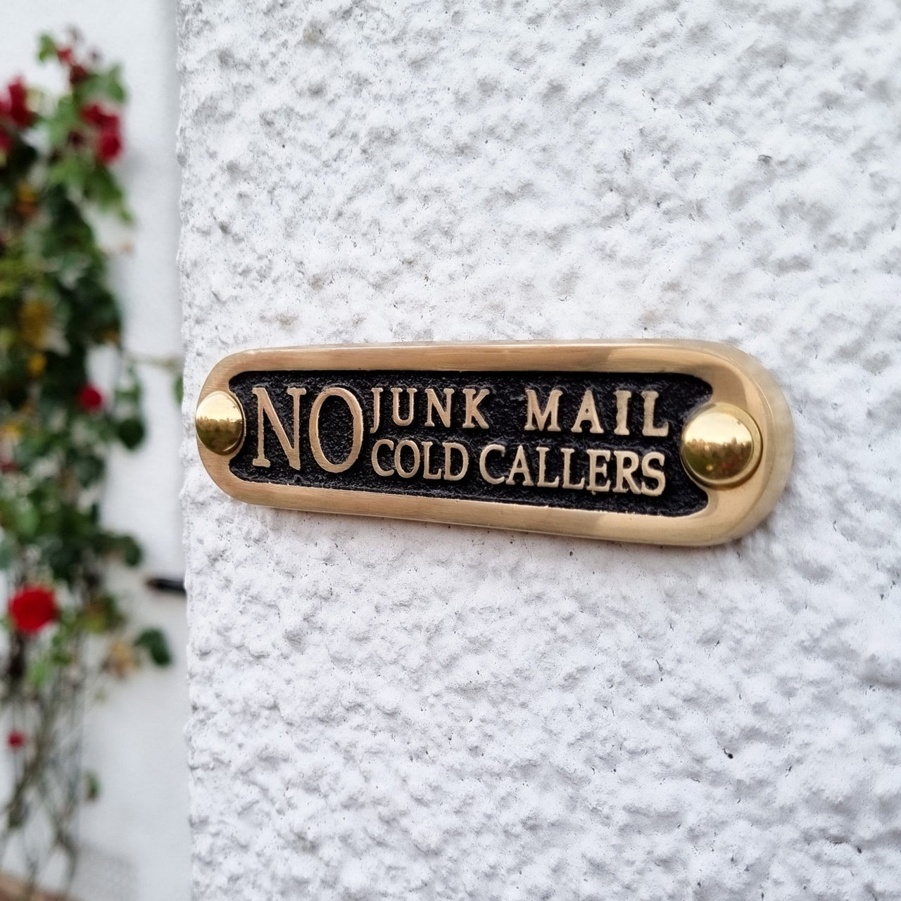 'No Junk Mail, No Cold Callers' Door Sign - The Metal Foundry