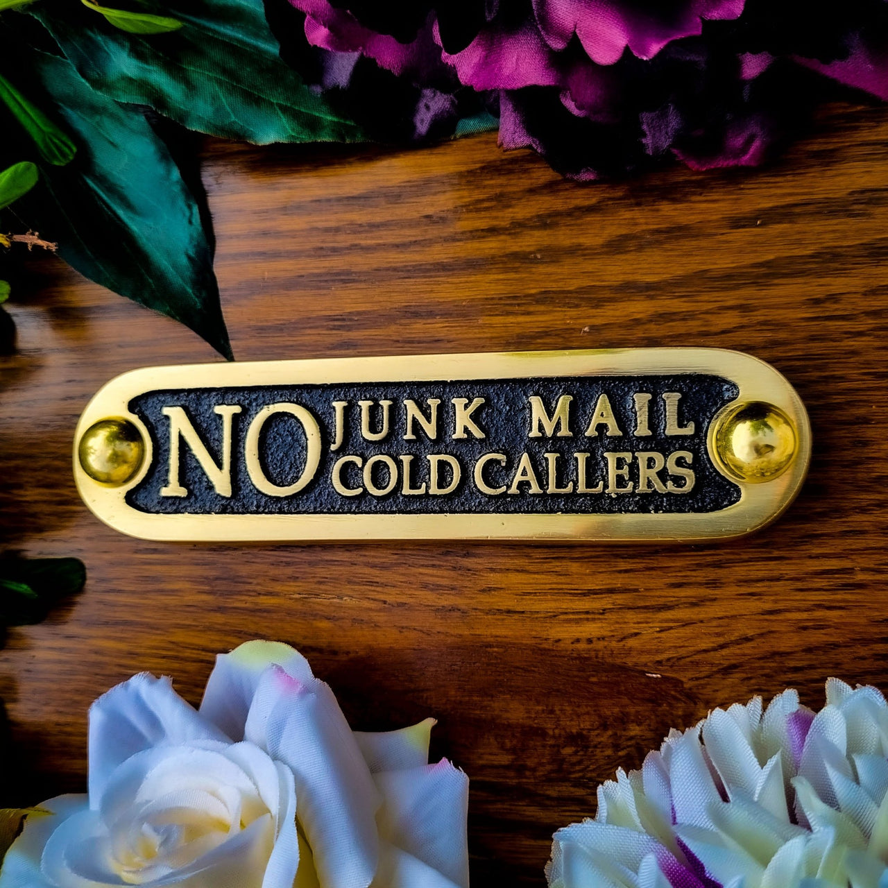 'No Junk Mail, No Cold Callers' Door Sign - The Metal Foundry