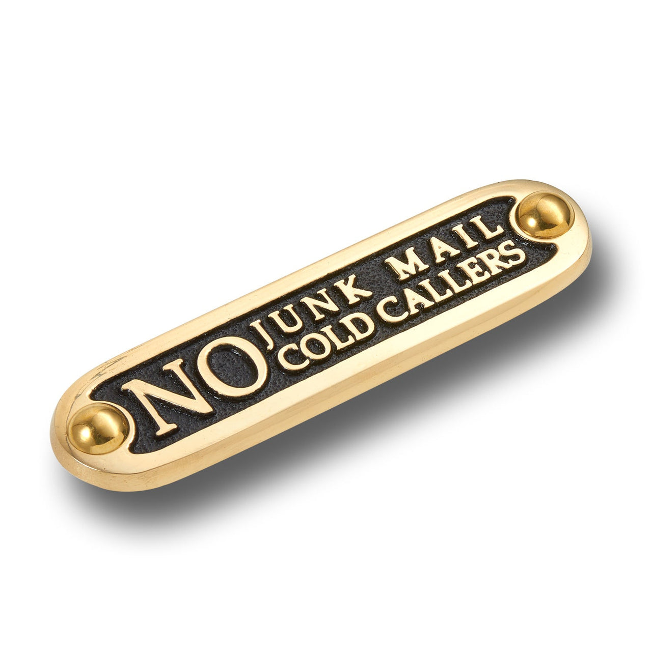 'No Junk Mail, No Cold Callers' Door Sign - The Metal Foundry