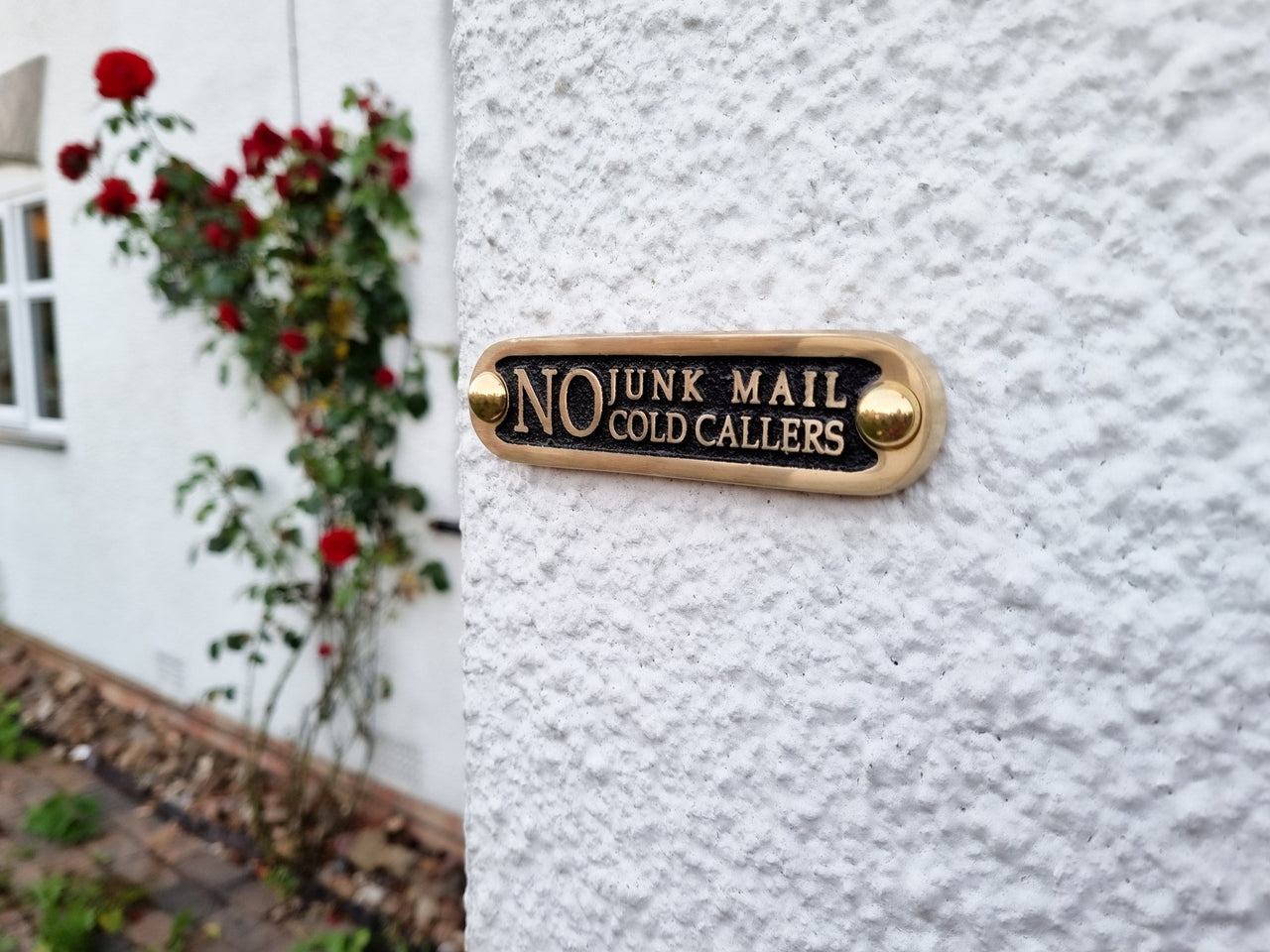 'No Junk Mail, No Cold Callers' Door Sign - The Metal Foundry