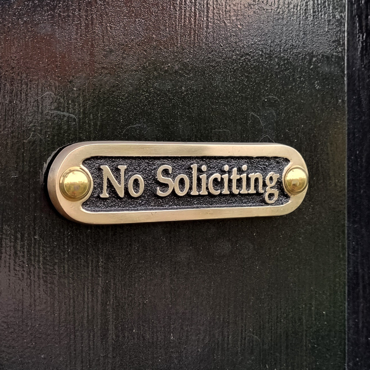 'No Soliciting' Door Sign - The Metal Foundry