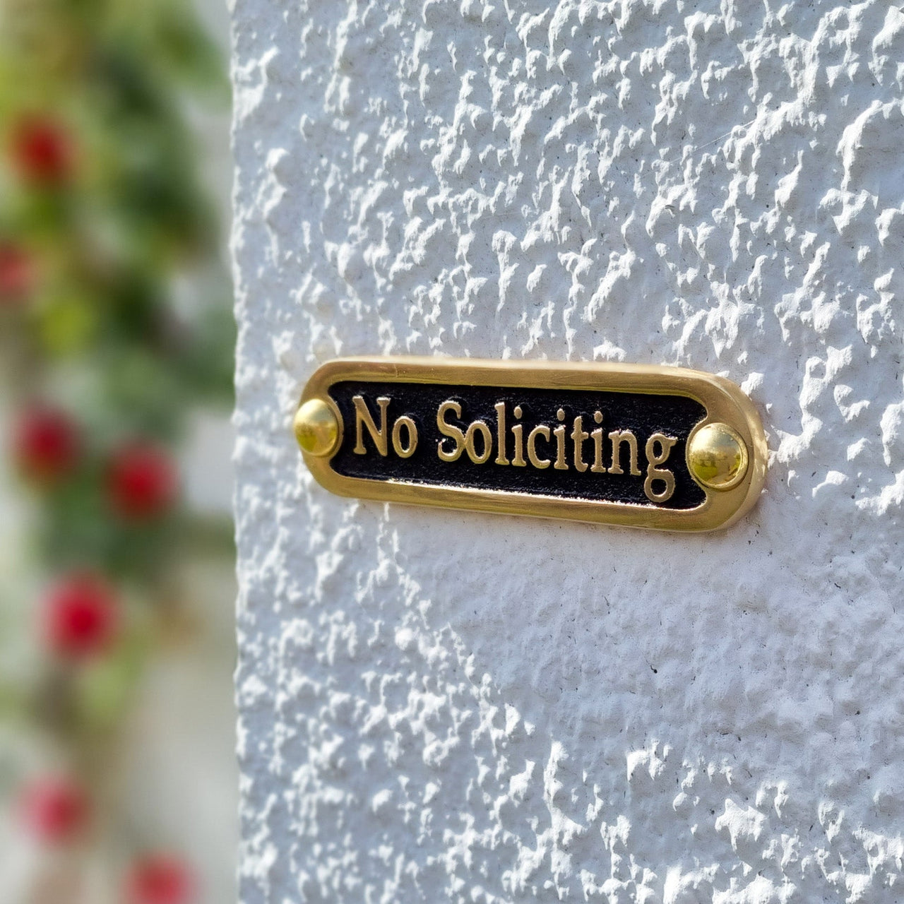 'No Soliciting' Door Sign - The Metal Foundry