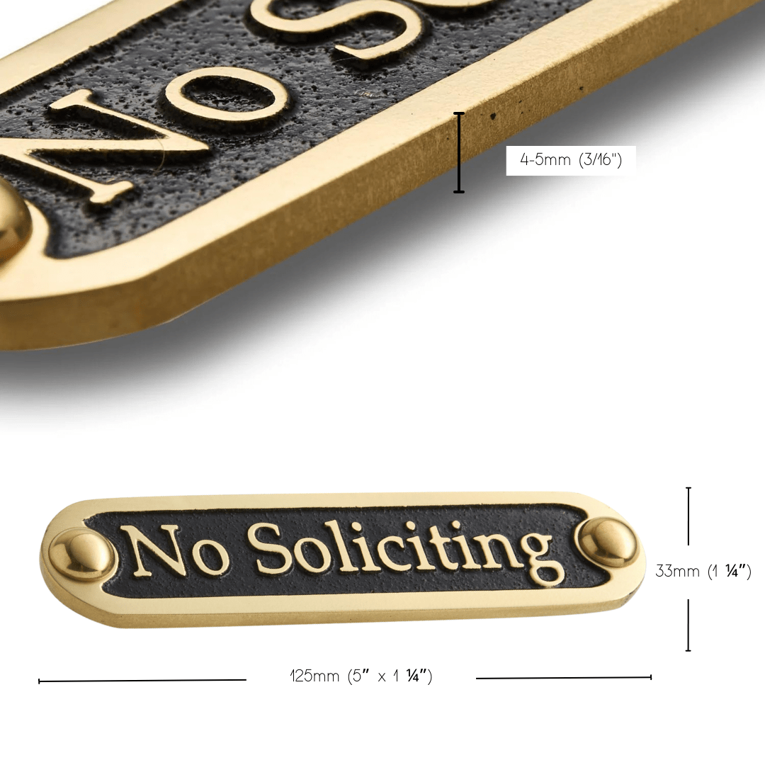 'No Soliciting' Door Sign - The Metal Foundry