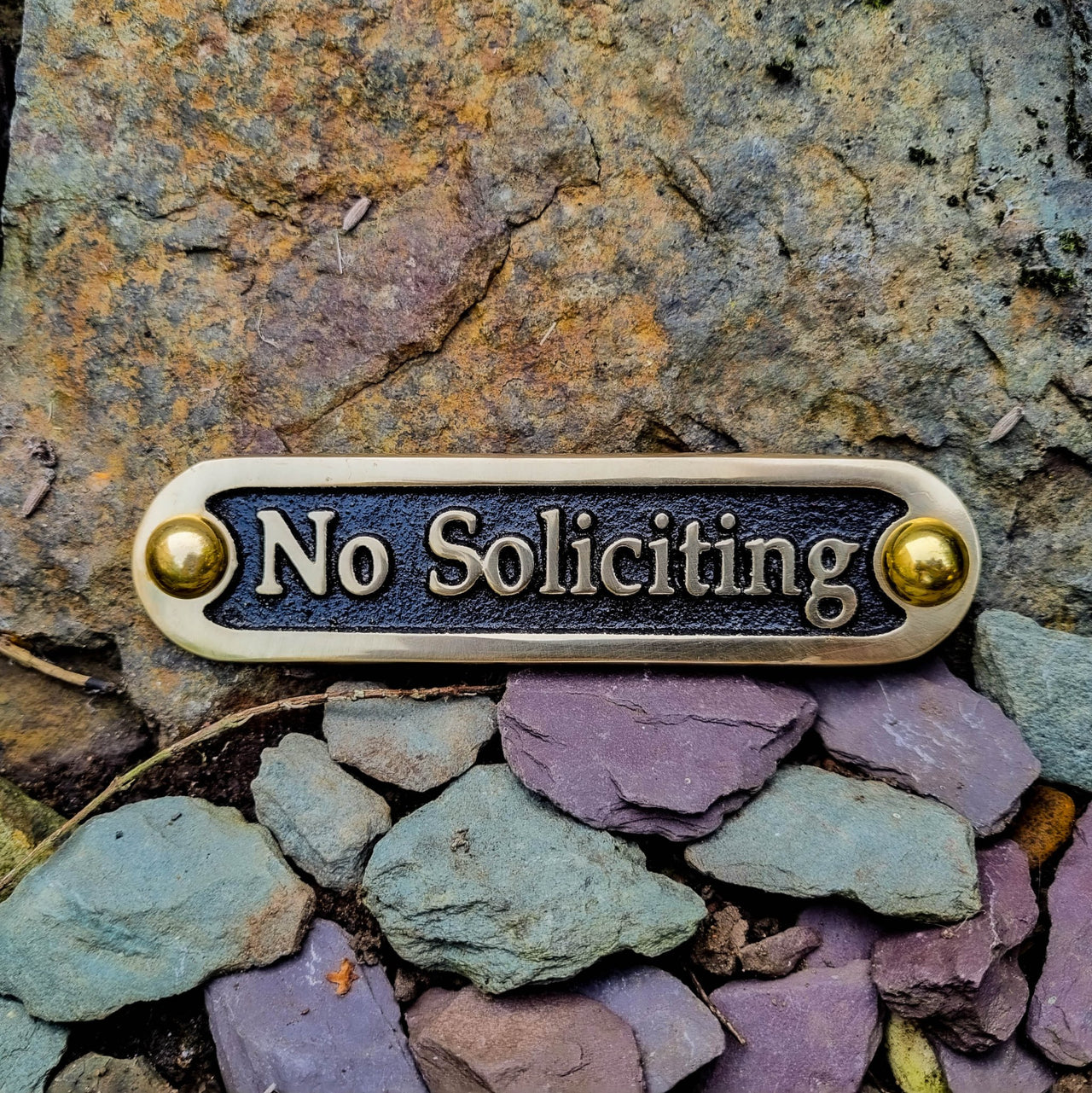 'No Soliciting' Door Sign - The Metal Foundry