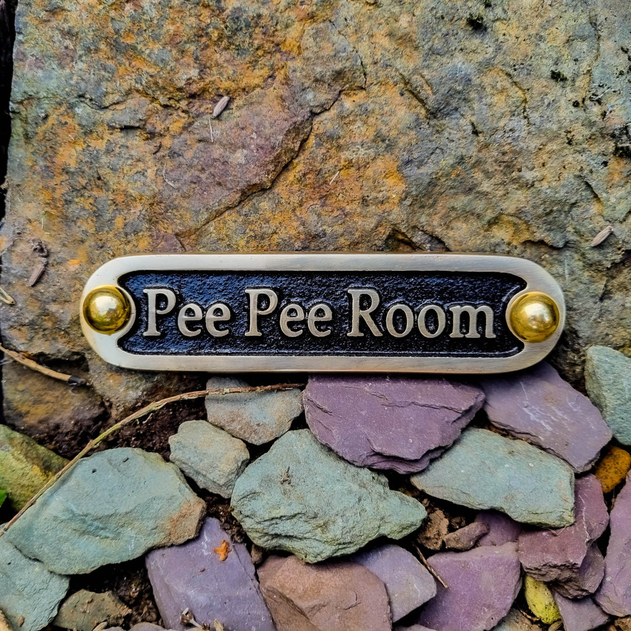'Pee Pee Room' Door Sign - The Metal Foundry