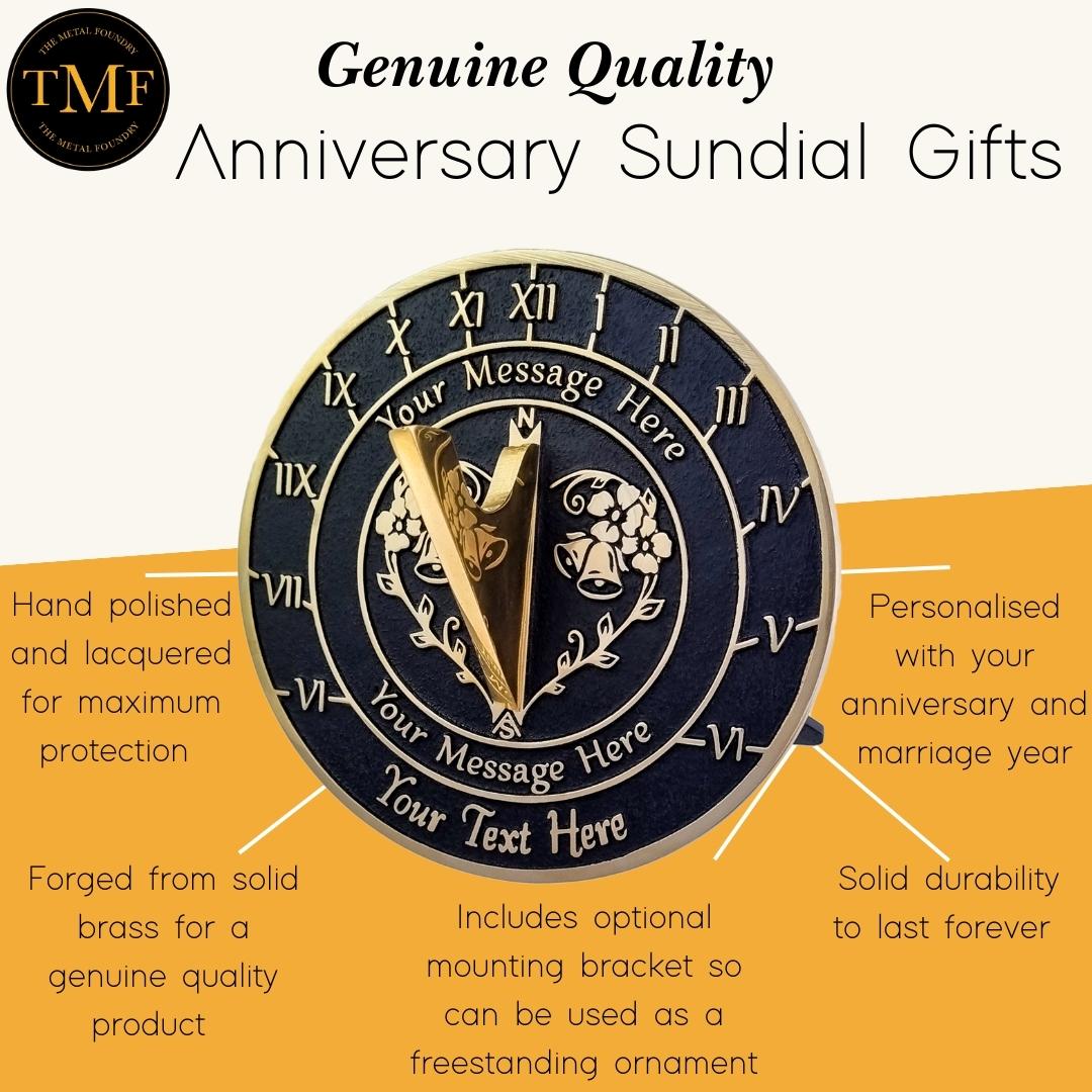 Personalised Anniversary Sundial Gift - The Metal Foundry
