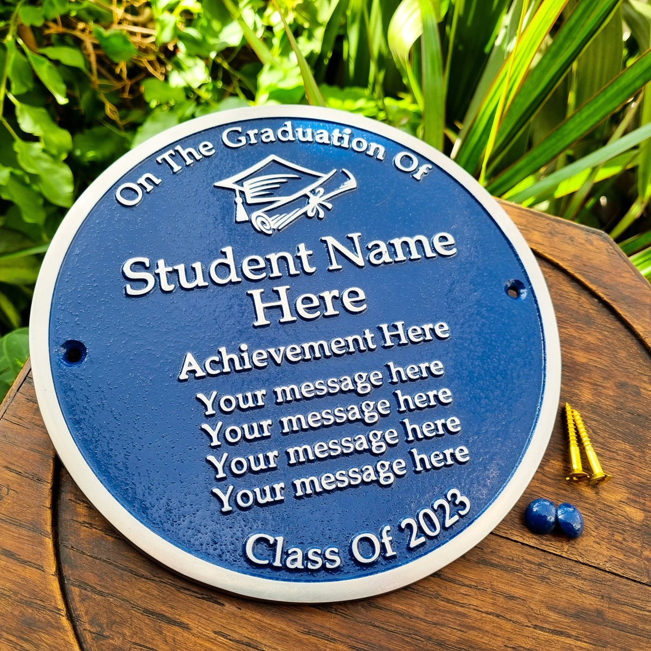 Personalised Blue Plaque 200mm (8