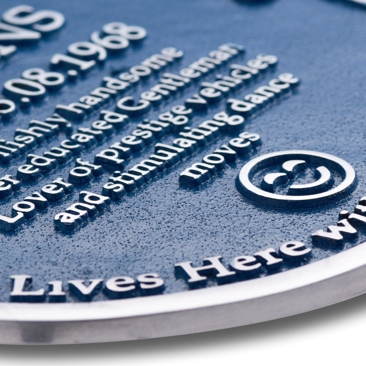 Personalised Blue Plaque 200mm (8