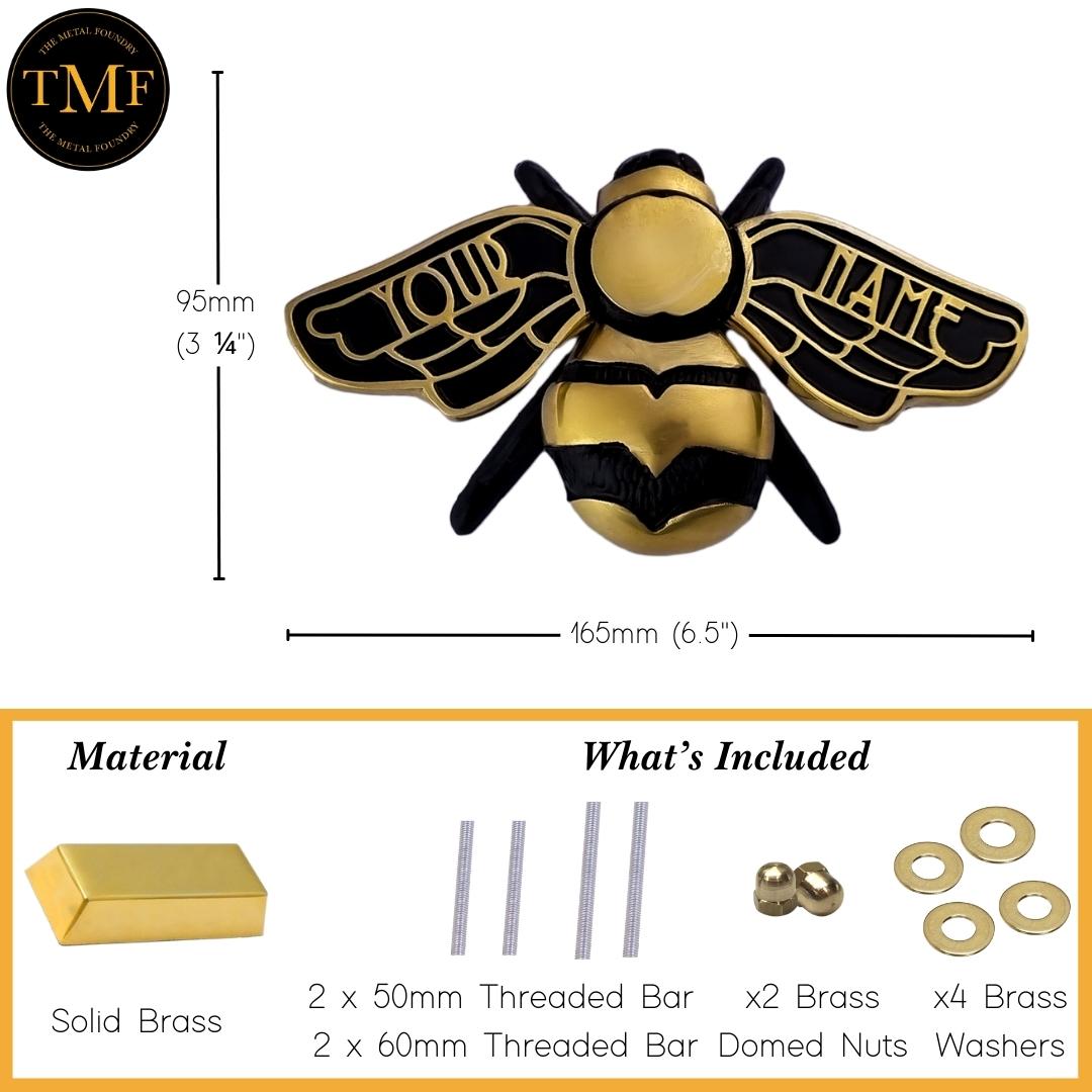 Personalised Bumble Bee Door Knocker - The Metal Foundry