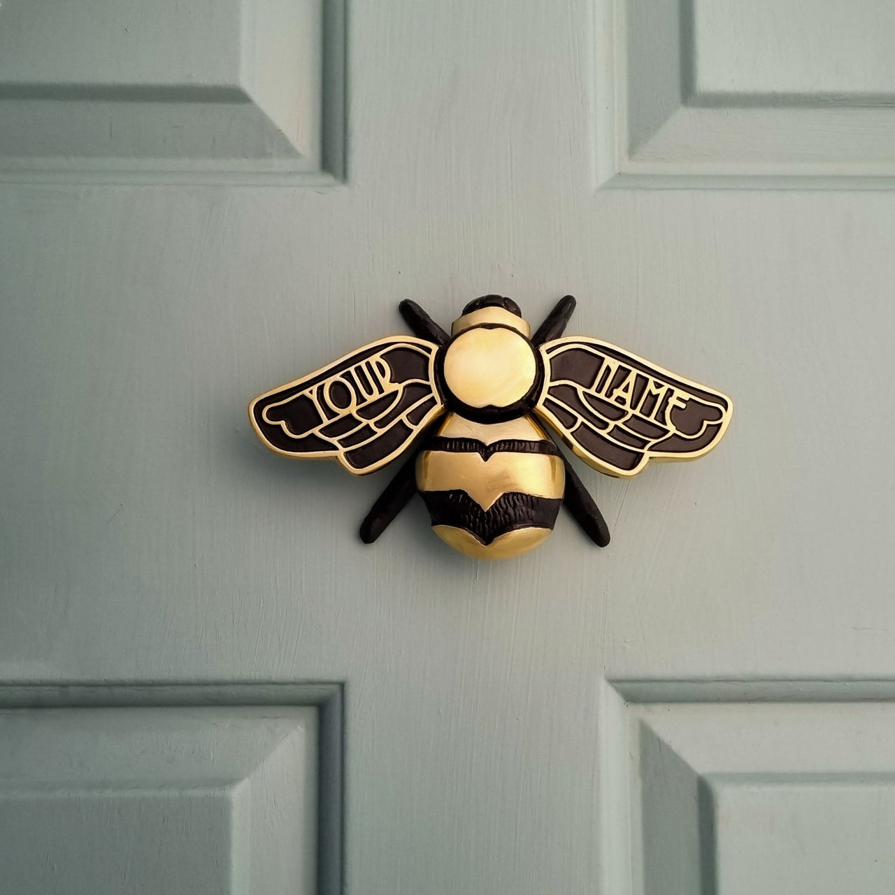 Personalised Bumble Bee Door Knocker - The Metal Foundry
