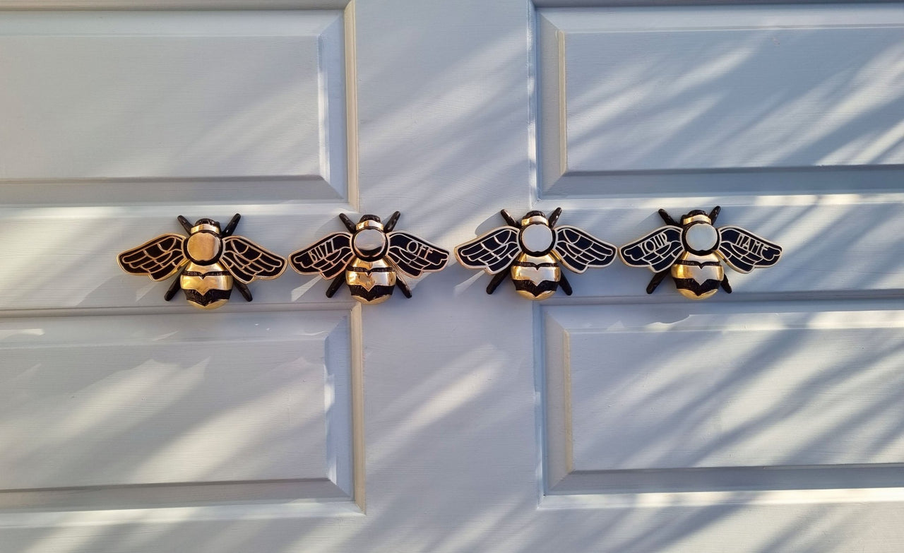 Personalised Bumble Bee Door Knocker - The Metal Foundry