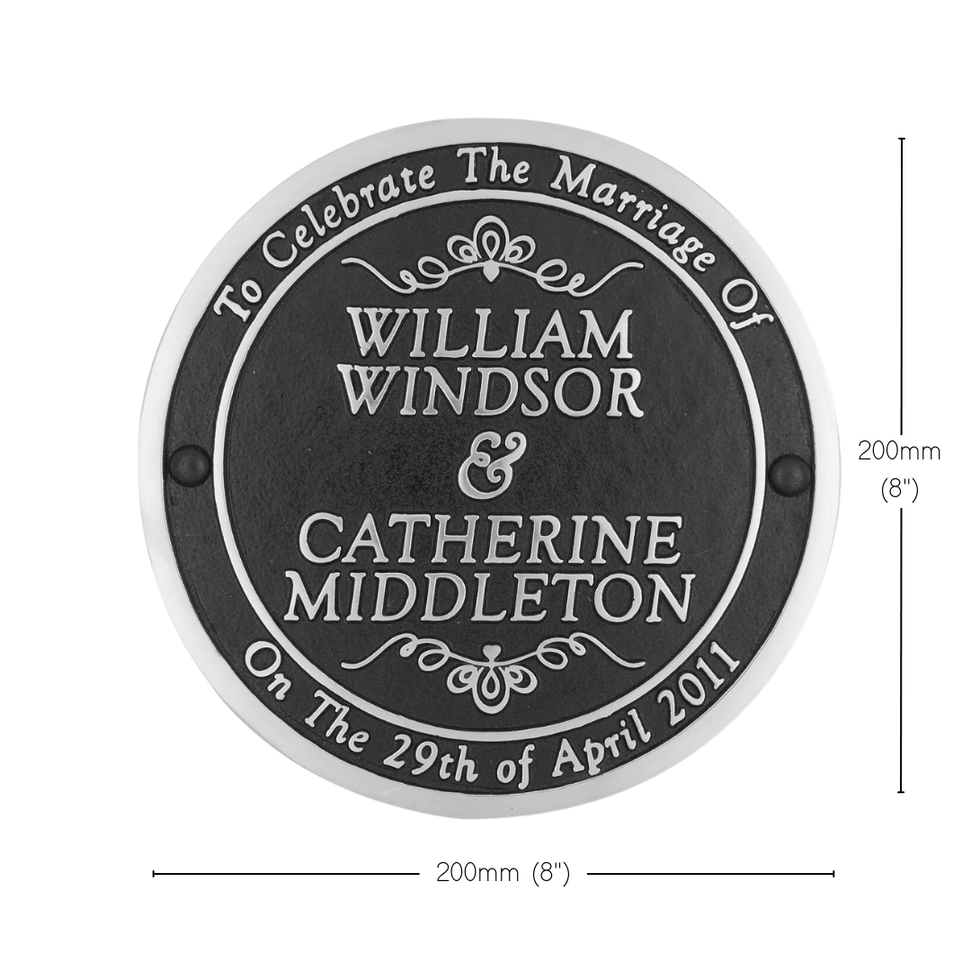 Personalised Wedding Gift Plaque - The Metal Foundry