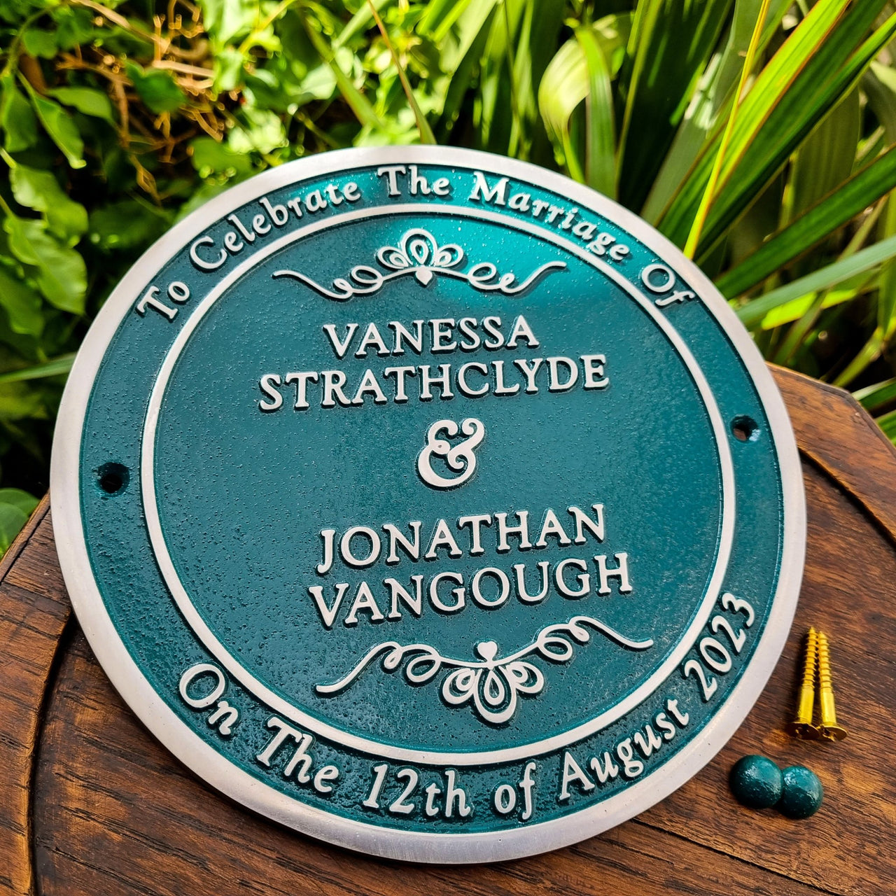 Personalised Wedding Gift Plaque - The Metal Foundry