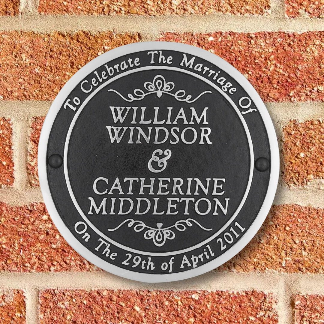 Personalised Wedding Gift Plaque - The Metal Foundry