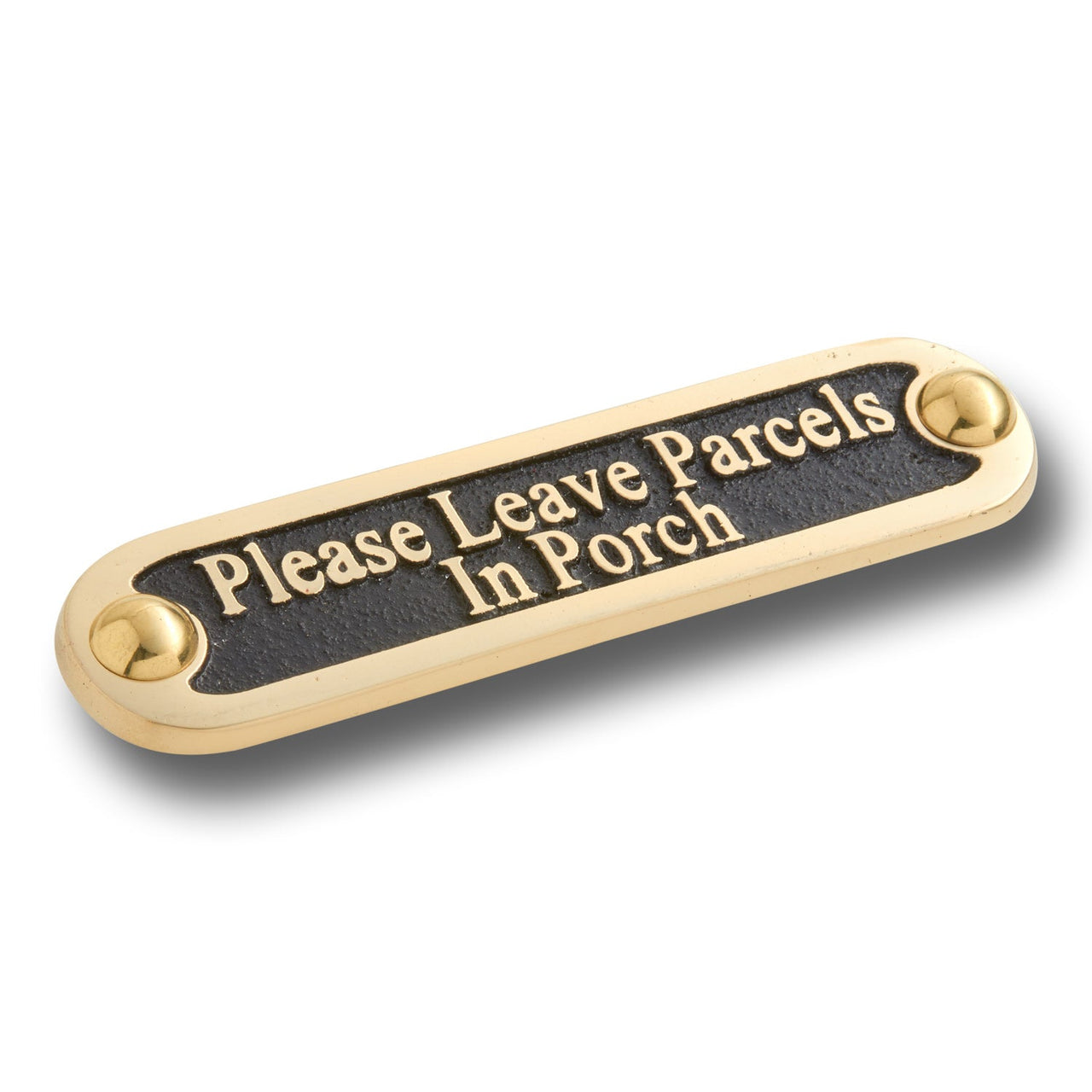 'Please Leave Parcels In Porch' Sign - The Metal Foundry