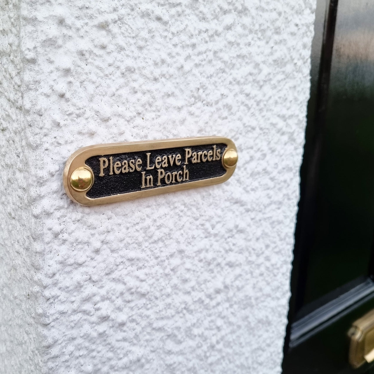 'Please Leave Parcels In Porch' Sign - The Metal Foundry