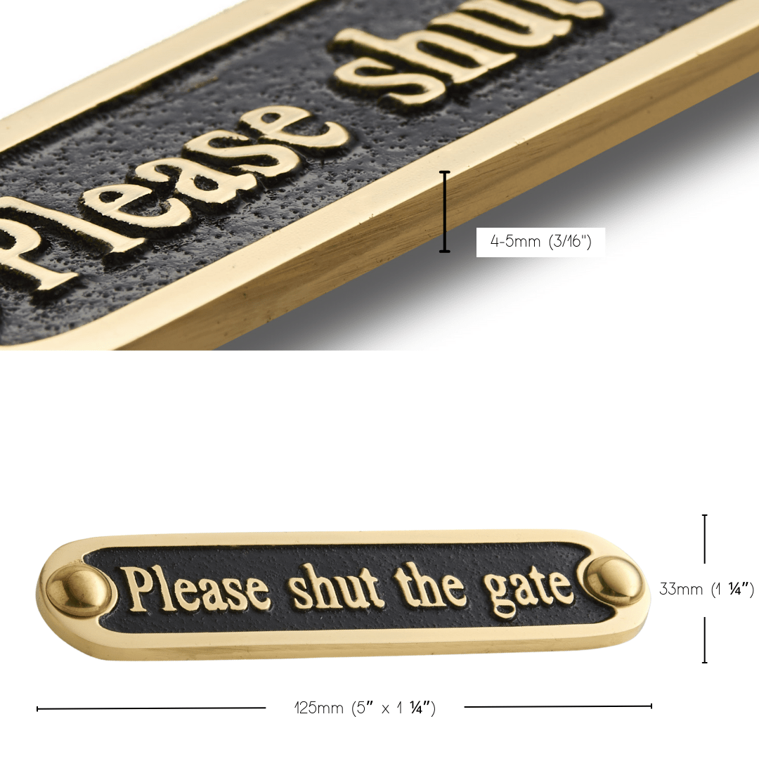 'Please Shut The Gate' Door Sign - The Metal Foundry