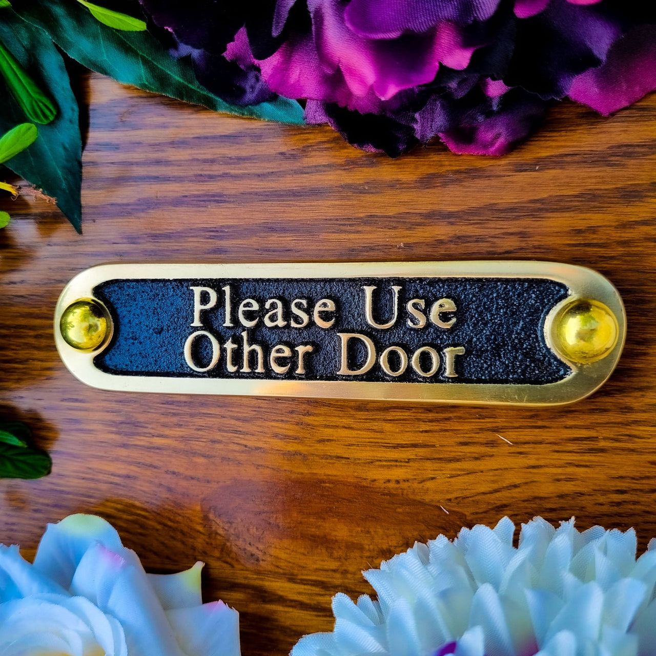 'Please Use Other Door' Sign - The Metal Foundry