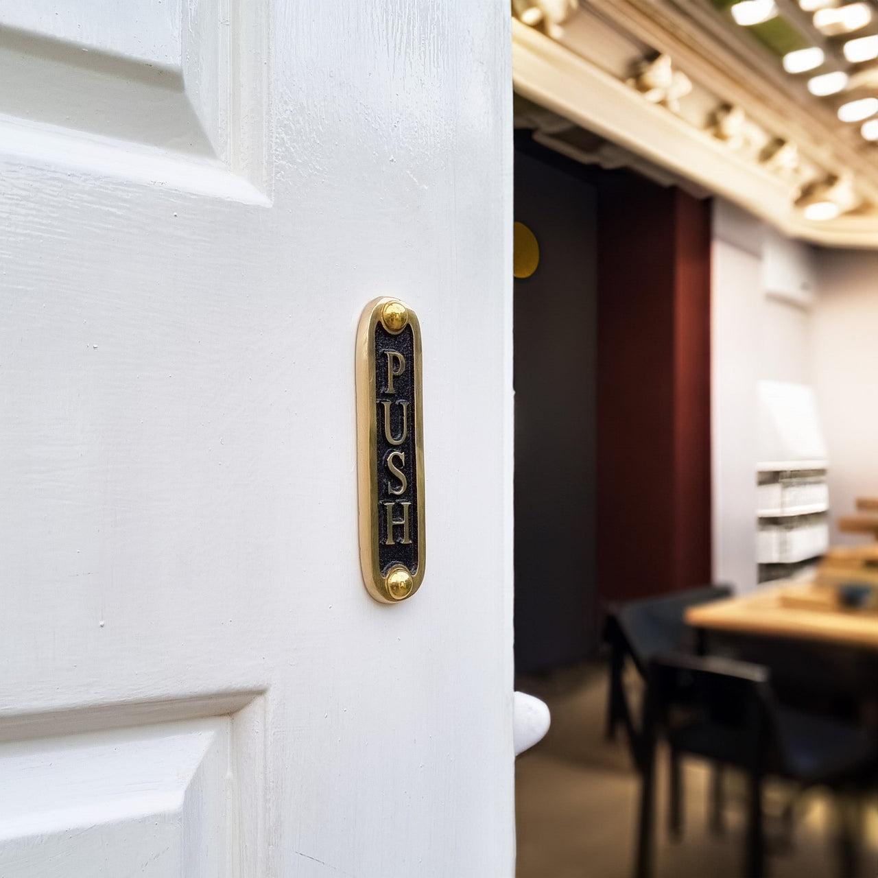 'PUSH' Door Sign - The Metal Foundry