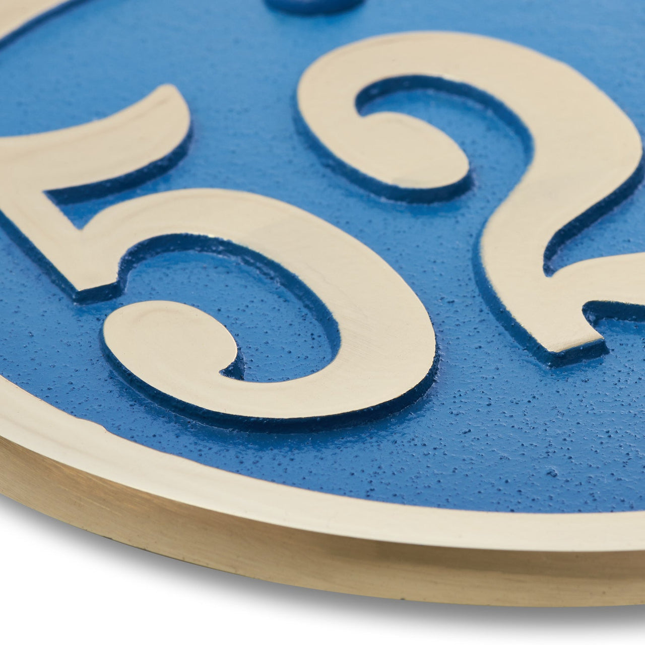 Small Round Modern Style House Number Sign - The Metal Foundry