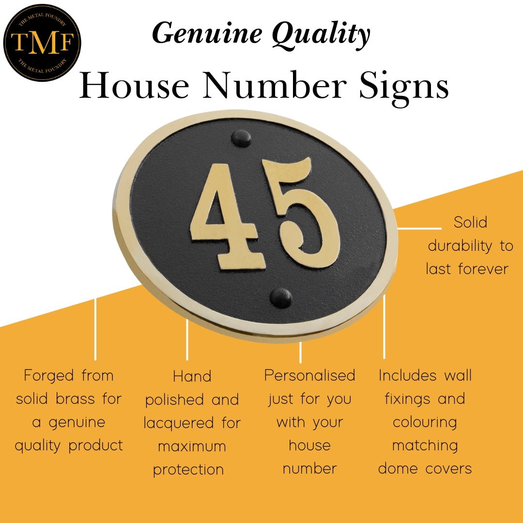Small Round Modern Style House Number Sign - The Metal Foundry