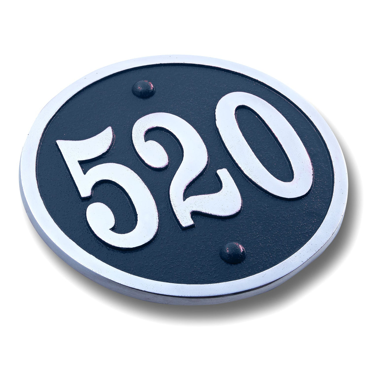 Small Round Modern Style House Number Sign - The Metal Foundry
