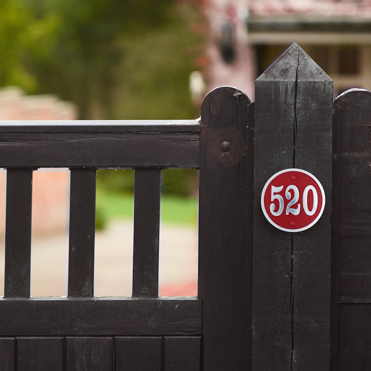 Small Round Modern Style House Number Sign - The Metal Foundry