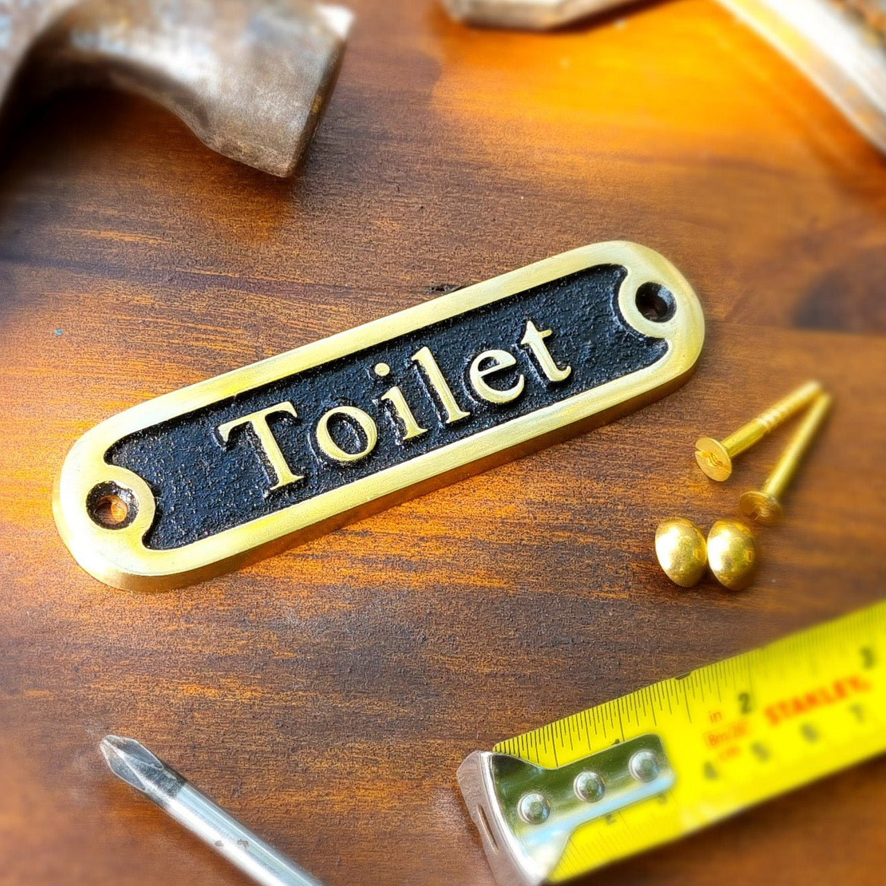 'Toilet' Door Sign - The Metal Foundry