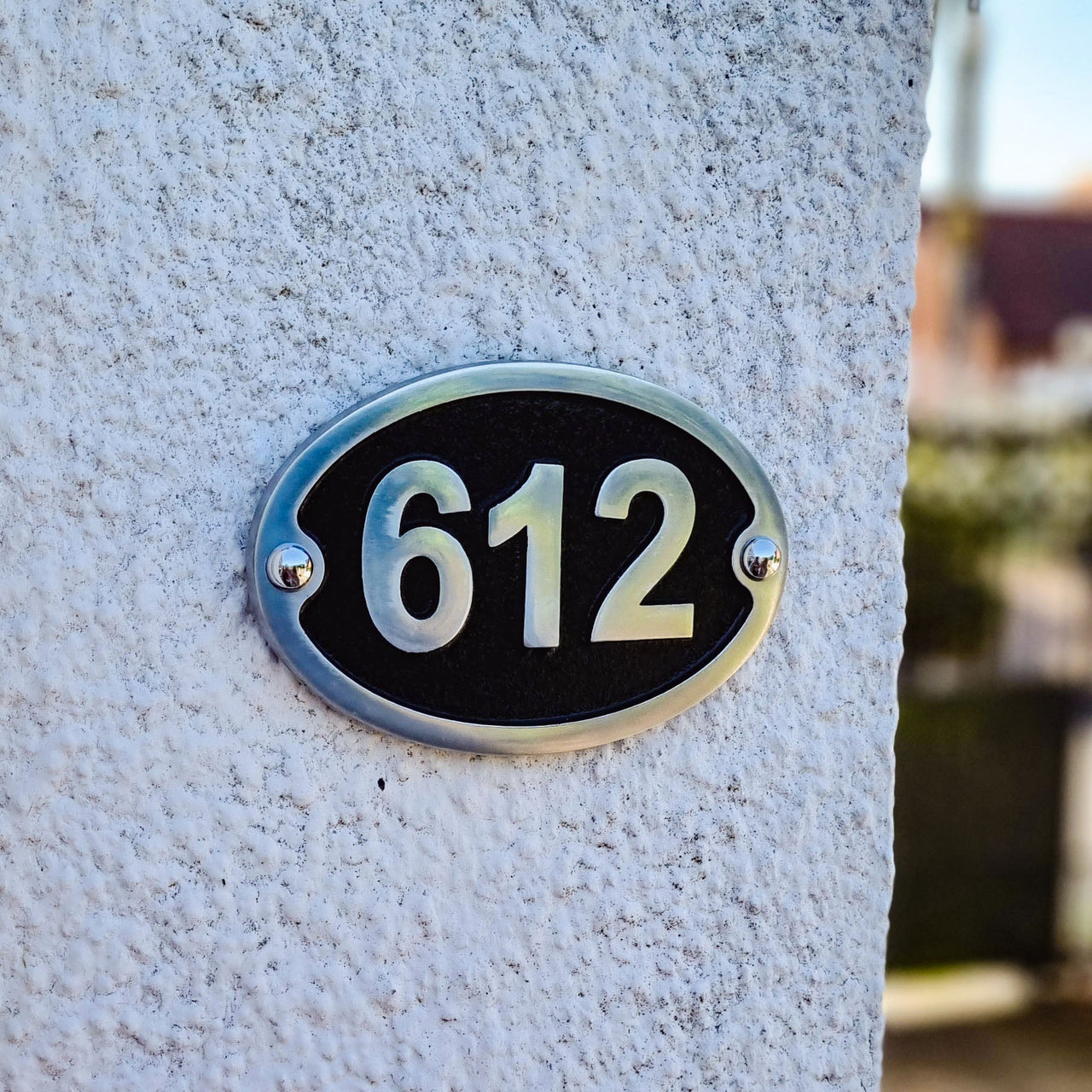 Traditional Oval House Number Sign - The Metal Foundry
