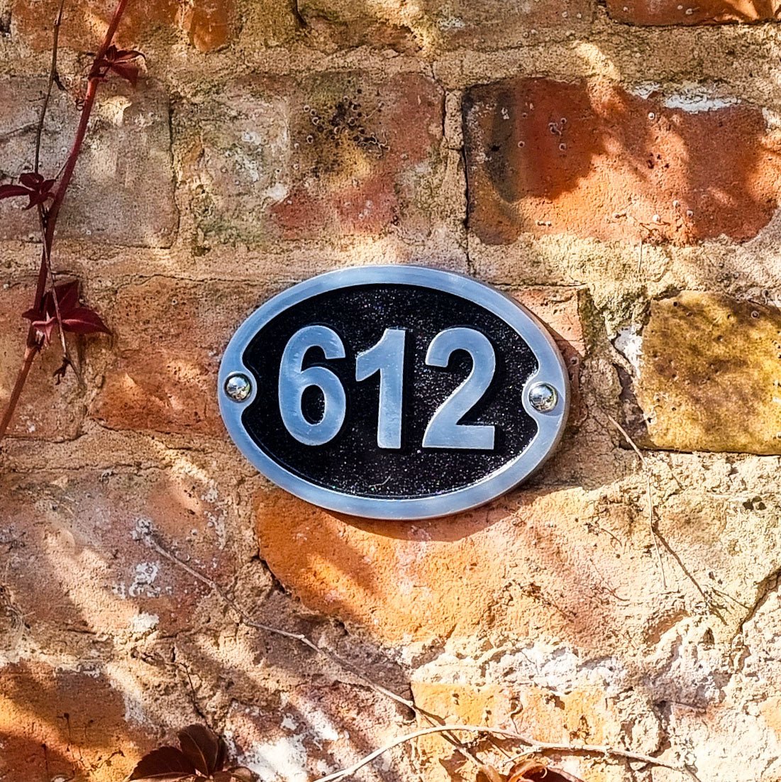 Traditional Oval House Number Sign - The Metal Foundry